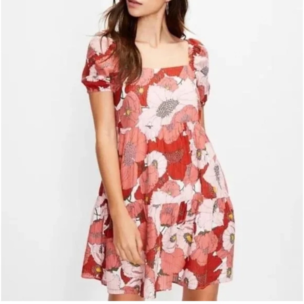 Loft Poppy Square Neck Puff Sleeve Dress 8T